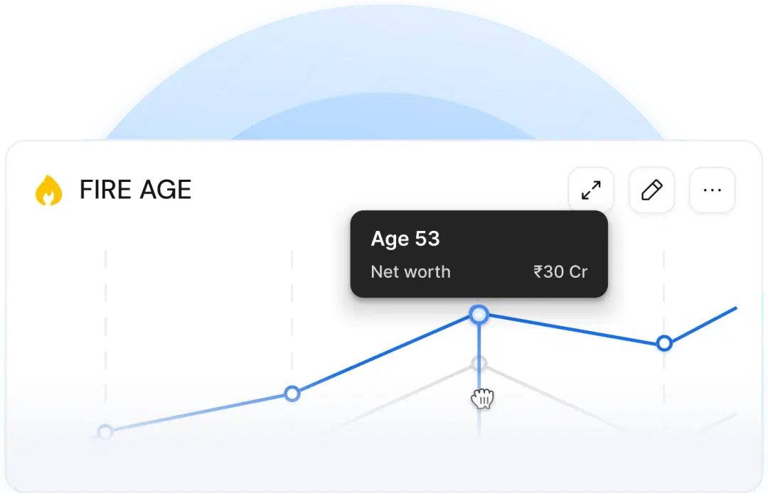 NYVO FIRE age projection showing the exact year a user achieves financial independence