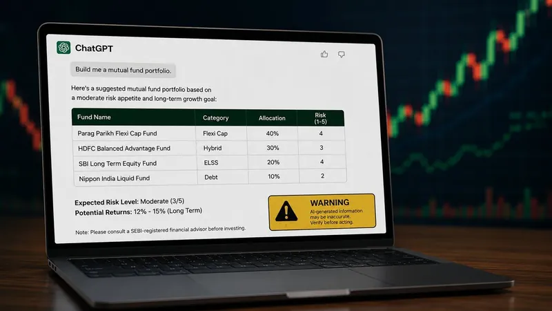 A robot advisor presenting charts to an investor