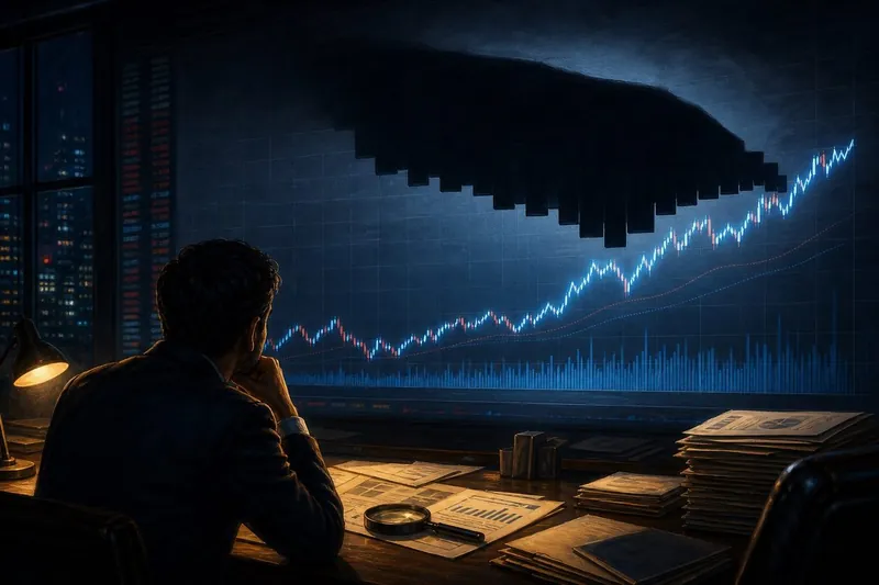 A large seller shadow hovering over a public-sector stock chart